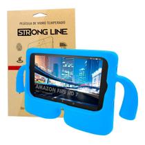 Capa Amazon Fire Hd 7 Infantil Macia + Pelicula - Vermelha - Strong Line