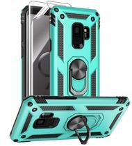 Capa Androgate para Samsung Galaxy S9 com suporte de anel e protetores de tela Capa Androgate para Samsung Galaxy S9 com suporte de anel e protetores de tela