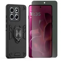 Capa Anel Armor Para Moto Edge 60 Pro + Pelicula Privacidade