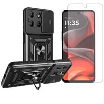 Capa Anel Armor Para Motorola Moto G86 + Pelicula Hidrogel
