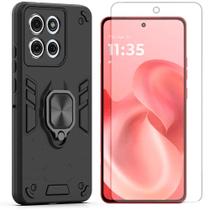 Capa Anel Armor Para Motorola Moto G86 + Pelicula Hidrogel