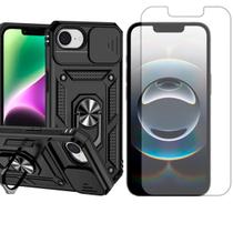 Capa Anel Magnetico Para iPhone 16e + Pelicula Hidrogel
