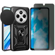 Capa Anel Magnetico Para Xiaomi Poco C75 + Pelicula Privacy