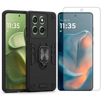 Capa Anel Para Motorola Edge 60 Fusion + Pelicula Hidrogel