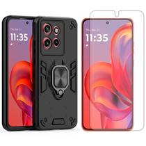 Capa Anel Para Motorola Moto Edge 60 Neo + Pelicula Hidrogel Cor:Preto Capa Anel Para Motorola Moto Edge 60 Neo + Pelicula Hidrogel Cor:Preto