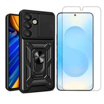 Capa Anel Para Samsung Galaxy S25 Plus + Pelicula Hidrogel Capa Anel Para Samsung Galaxy S25 Plus + Pelicula Hidrogel