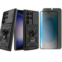 Capa Anel Para Samsung Galaxy S25 Ultra + Pelicula Privacy