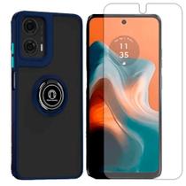 Capa Anel Translucida Para Motorola G04 + Pelicula Hidrogel