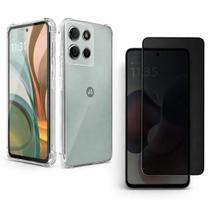 Capa Anti Choque TPU + Película Privacidade Vidro 3d Para Moto G56 5G