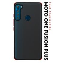 Capa Anti Impacto Acrílico Translucida Fumê Protetora para Moto One Fusion Plus XT2067 tela 6.5