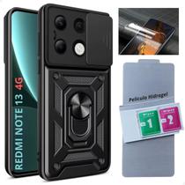 Capa Anti impacto/Anti shock para Xiaomi Redmi Note 13 4g com proteção para câmera + Película Hidrogel