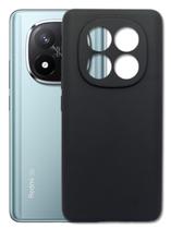 Capa Anti Impacto Aveludad Preta Para Redmi Note 14 Pro Plus