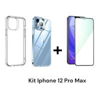 Capa Anti Impacto Capinha + Película De Cerâmica 9D para Iphone 12 PRO MAX