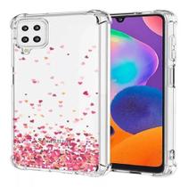 Capa Anti impacto Chuva de Coração + Pelicula Vidro 3D Para Samsung Galaxy M32