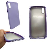 Capa anti-impacto em silicone compatível com apple iphone xr (tela: 6.1") (4g) cor:lilás / detalhes roxo Capa anti-impacto em silicone compatível com apple iphone xr (tela: 6.1") (4g) cor:lilás / detalhes roxo