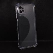 Capa anti-impacto em silicone compatível com motorola moto g32 (tela: 6.5") (4g) cor:transparente
