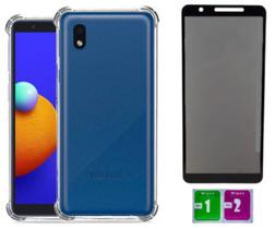 Capa Anti Impacto Para Galaxy A01 Core + Pelicula Privacidade Capa Anti Impacto Para Galaxy A01 Core + Pelicula Privacidade