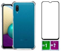 Capa Anti Impacto Para Galaxy A02 + Pelicula Vidro 3d