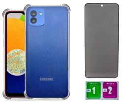 Capa Anti Impacto Para Galaxy A03 + Pelicula Privacidade