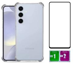 Capa Anti Impacto Para Galaxy S25 + Pelicula Vidro 3d Capa Anti Impacto Para Galaxy S25 + Pelicula Vidro 3d