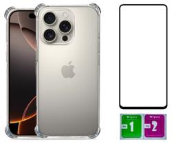 Capa Anti Impacto Para Iphone 16 Pro Max + Pelicula Vidro 3d