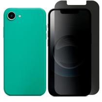 Capa Anti Impacto Para iPhone 16e + Pelicula Privacidade Capa Anti Impacto Para iPhone 16e + Pelicula Privacidade