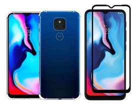 Capa Anti Impacto Para Moto E7 Plus + Película De Vidro 3d Capa Anti Impacto Para Moto E7 Plus + Película De Vidro 3d