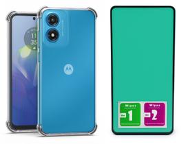 Capa Anti Impacto Para Moto G04 G24 + Pelicula Ceramica - Mustangshop