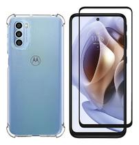 Capa Anti Impacto Para Moto G31 + Película De Vidro 3d