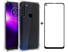 Capa Anti Impacto + Pelicula 3d Para Moto One Action Capa Anti Impacto + Pelicula 3d Para Moto One Action