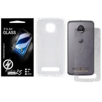 Capa Anti Impacto + Película De Carbono NOVO Moto Z2 Play XT1710 5.5 - Cell In Power25