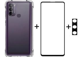 Capa Anti Impacto + Película de Vidro 3D + Película Câmera Para Moto G31