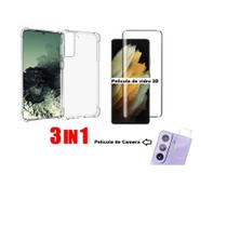 Capa Anti Impacto + Película de Vidro 3D + Película de Câmera para Samsung Galaxy S21 6.2 - JV ACESSORIOS