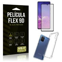 Capa Anti Impacto + Película Flex 9D Cobre a Tela Toda Blindada Galaxy S10 Lite - Armyshield