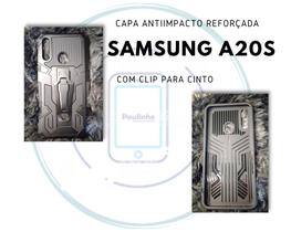 Capa anti impacto reforçada com clip samsung a20s