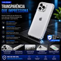 Capa Anti-impacto Transparente Para iPhone XR 11 12 13 14 15 16 Pro Max Capinha TPU Borda Reforçada Capa Anti-impacto Transparente Para iPhone XR 11 12 13 14 15 16 Pro Max Capinha TPU Borda Reforçada