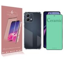 Capa anti impacto transparente + Película De Ceramica Para Moto G84 XT2347 6.55 - Luiza Cell25 Capa anti impacto transparente + Película De Ceramica Para Moto G84 XT2347 6.55 - Luiza Cell25