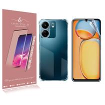 Capa anti impacto transparente + Película De Hydrogel HD Para Redmi 13C 6.74 - Luiza Cell25