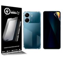 Capa anti impacto transparente + Película De Hydrogel Privacidade Para Xiaomi Poco C65 Tela 6.74 - Cell In Power25