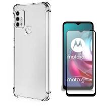 Capa Anti Impacto Transparente + Pelicula de Vidro 3D para Motorola Moto G30