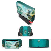 Capa Anti Poeira e Skin Compatível Nintendo Switch Oled - Zelda Tears of the Kingdom
