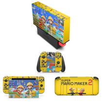 Capa Anti Poeira e Skin Compatível Nintendo Switch - Super Mario Maker 2