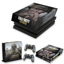 Capa Anti Poeira e Skin Compatível PS4 Fat - Call Of Duty Ww2