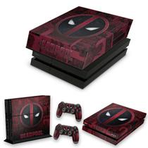 Capa Anti Poeira e Skin Compatível PS4 Fat - Deadpool Comics