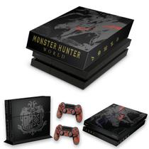 Capa Anti Poeira e Skin Compatível PS4 Fat - Monster Hunter Edition