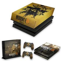 Capa Anti Poeira e Skin Compatível PS4 Fat - Resident Evil 7 Biohazard