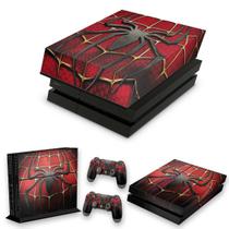 Capa Anti Poeira e Skin Compatível PS4 Fat - Spider Man - Homem Aranha