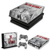 Capa Anti Poeira e Skin Compatível PS4 Fat - The Evil Within 2