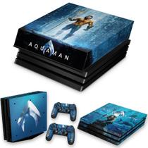 Capa Anti Poeira e Skin Compatível PS4 Pro - Aquaman - Pop Arte Skins