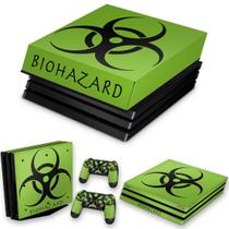 Capa Anti Poeira e Skin Compatível PS4 Pro - Biohazard Radioativo